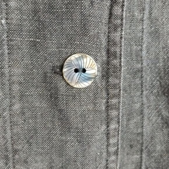 J. Jill XL Women's Linen Jacket Black Long Sleeve Button Front Casual - Picture 6 of 8